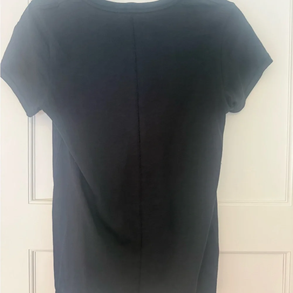Rag & Bone Black Studded Short Sleeve Tee - Picture 2 of 3